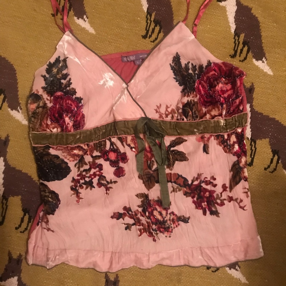 Vintage sleeveless velvet shirt